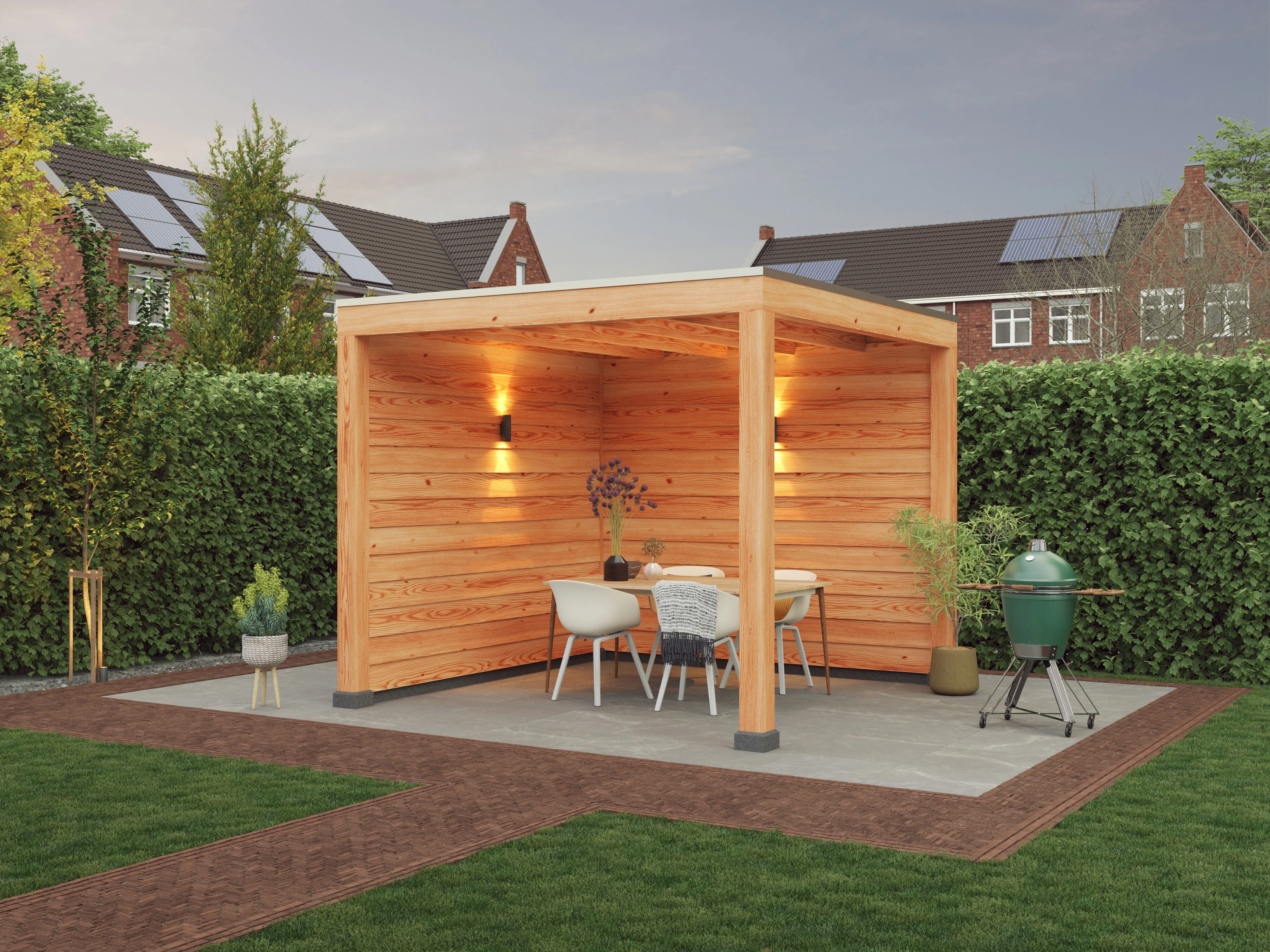 Douglas overkapping, 300 x 300, met achterwand, Westwood Elegant - Afbeelding 2